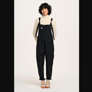 Lucy & Yak Organic 'Umi' Cotton Dungarees in Black